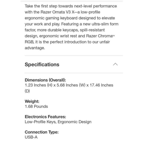 Razer Ornata V3 TKL Gaming Keyboard for PC - Picture 15 of 16